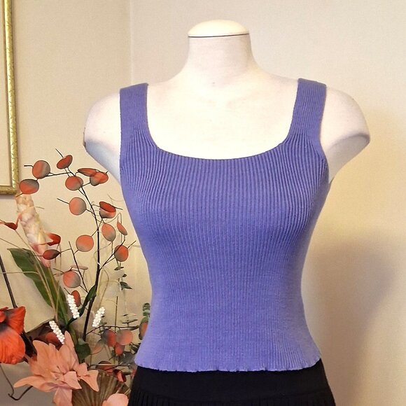 NWOT Kroshetta Stretchy Cardigan Knit Tank Top Camisoles Sleeveless Sweater - Picture 2 of 7
